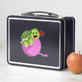 Lunch Box Tortue avec balle de laine (En situation)