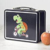 Lunch Box Tortue avec bicyclette (En situation)