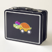 Lunch Box Tortue avec coquille comme voiture (Dos)