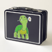 Lunch Box Tortue avec Fleur Marguerite (Dos)
