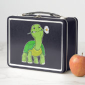 Lunch Box Tortue avec Fleur Marguerite (En situation)