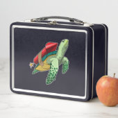 Lunch Box Tortue avec fusée (En situation)