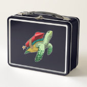 Lunch Box Tortue avec fusée (Devant)