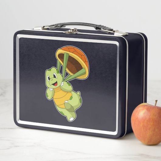 Lunch Box Tortue avec Shell en tant que Skydiver (En situation)