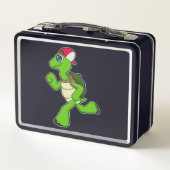 Lunch Box Tortue comme coureur avec Casquette (Dos)