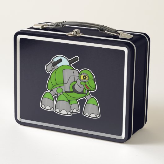 Lunch Box Tortue comme robot avec canons (Devant)