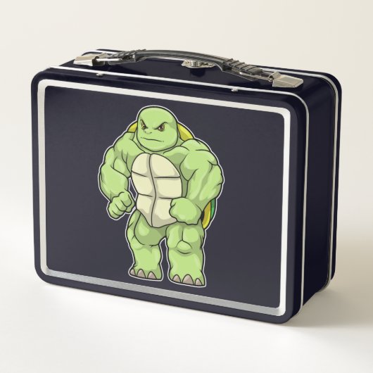 Lunch Box Tortue en Bodybuilder avec Six pack (Dos)