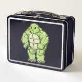 Lunch Box Tortue en Bodybuilder avec Six pack (Devant)