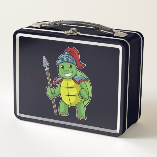 Lunch Box Tortue en guerrier avec Spear & Helmet (Devant)