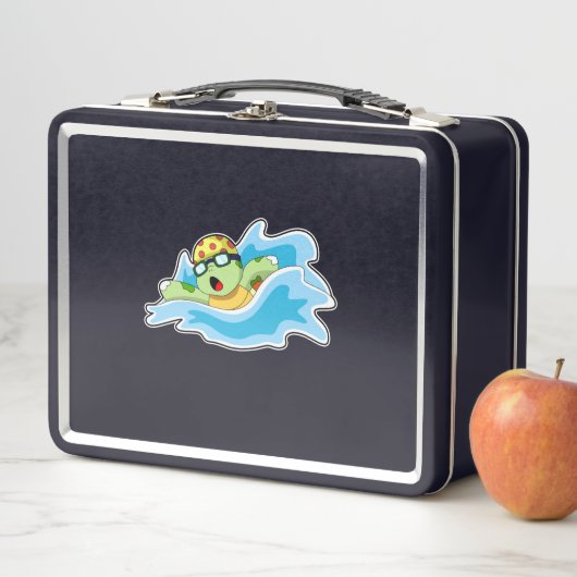 Lunch Box Tortue en nage dans l'eau (En situation)