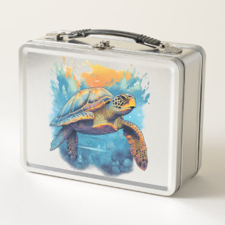 Lunch Box Tortue sous-marine sereine
