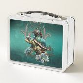 Lunch Box Tortue vapeur unique. (Dos)
