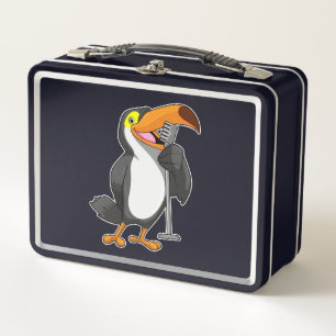 Lunch Box Toucan at Music with Microphone