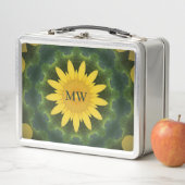 Lunch Box Tournesol monogramme (En situation)