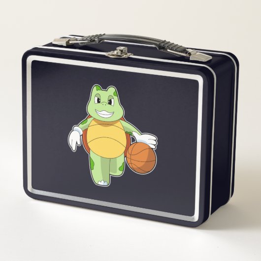 Lunch Box Tourtle as basketball player with basketball.PNG (Devant)