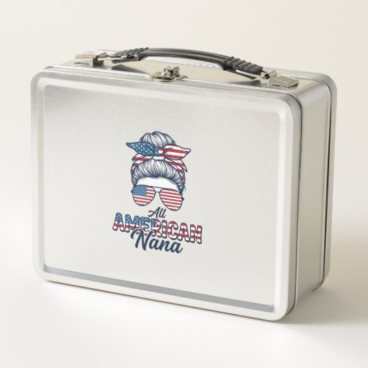 Lunch Box Tout design vectoriel de chignon désordonné patrio (Devant)