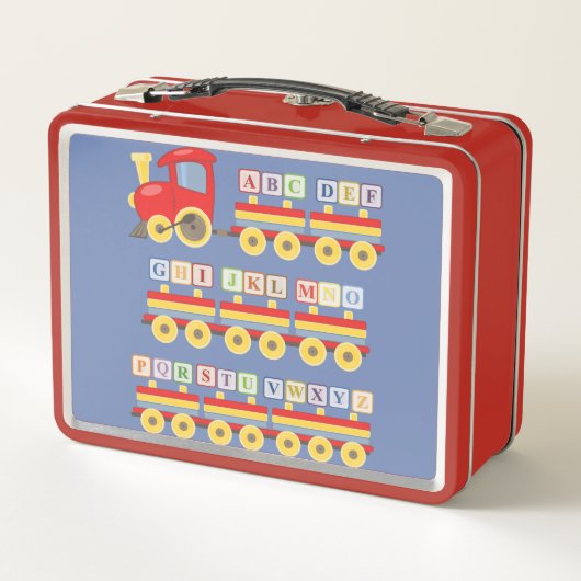 Lunch Box Toy Train Carrying Alphabet Blocks (Dos)