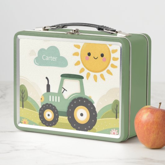 Lunch Box Tracteur/exploitation agricole personnalisé (En situation)