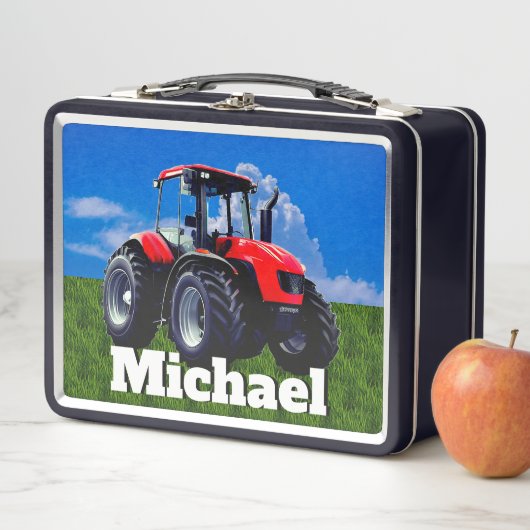Lunch Box Tracteur moderne Red Farm (En situation)