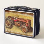 Lunch Box Tracteur rouge antique (Devant)