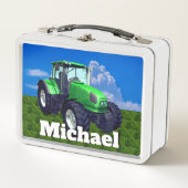 Lunch Box Tracteur vert personnalisé (Devant)