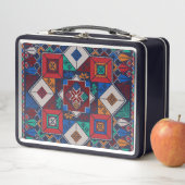 Lunch Box Traditionnel Palestine Broderie tatreez coloré (En situation)