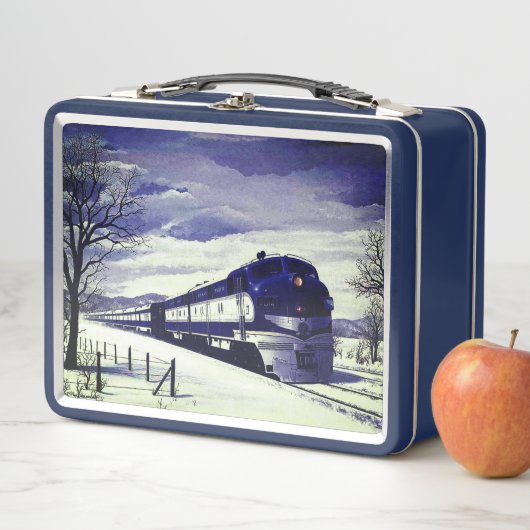 Lunch Box Train diesel en neige (En situation)