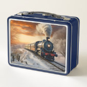 Lunch Box Train en soirée d'hiver (Dos)