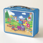 Lunch Box train et voiture pour le garçon (Dos)