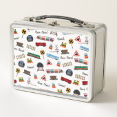 Lunch Box Train Motif Petit Garçon Prénom Choo Choo Enfants (Devant)