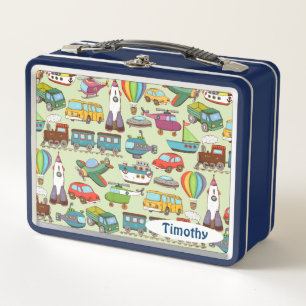 Lunch Box Trains, Avions, Automobiles et Boîte à Repas Fusée