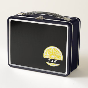 Lunch Box Tranches de citron aquarelle personnalisées