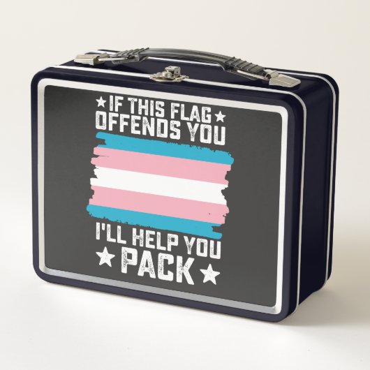 Lunch Box Trans Si Ce Drapeau Vous Offense Je Vous Aiderai À (Devant)