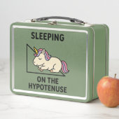 Lunch Box Triangle droit et une licorne dormant (En situation)