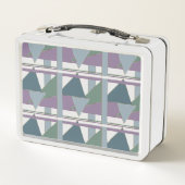 Lunch Box Triangle géométrique Motif bleu violet vert (Dos)