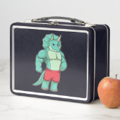 Lunch Box Tricératops comme Bodybuilder à Bodybuilding (En situation)