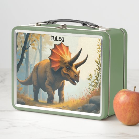 Lunch Box Tricératops dans une forêt (En situation)