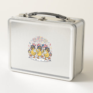 Lunch Box Trio de canards patriotiques Chemise vintage 4 jui