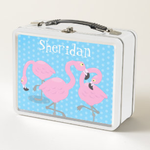 Lunch Box Trio de flamants roses mignons illustration de des