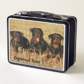 Lunch Box Trois chiens Rottweiler - Pack de Rotties (Dos)