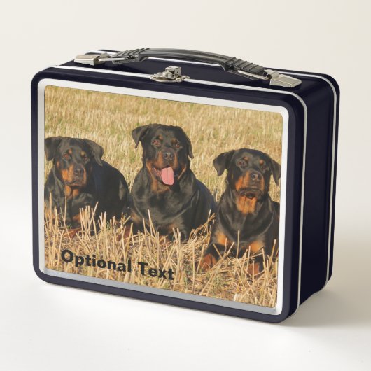 Lunch Box Trois chiens Rottweiler - Pack de Rotties (Devant)