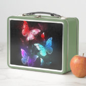 Lunch Box Trois papillons brillants sur l'arrière - plan de  (En situation)