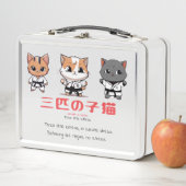 Lunch Box Trois Petits Chatons Ninjas (En situation)