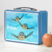 Lunch Box Trois tortues de mer de bébé nageant (En situation)