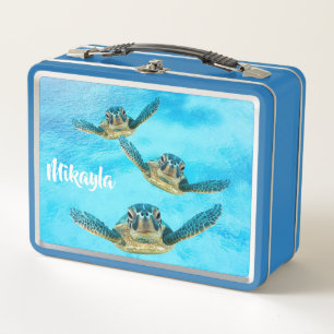 Lunch Box Trois tortues de mer de bébé nageant