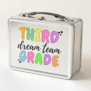 Lunch Box Troisième année colorée, Retour à l'école inoxydab