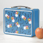 Lunch Box Trombone Snowman Music Notes Motif (En situation)