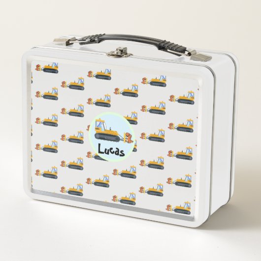 Lunch Box Tronc Dinosaure Truck Retour À L'École (Devant)