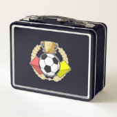 Lunch Box Trophée de football rouge et jaune (Dos)