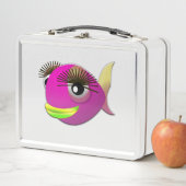 Lunch Box Tropical beau poisson rose fille (En situation)